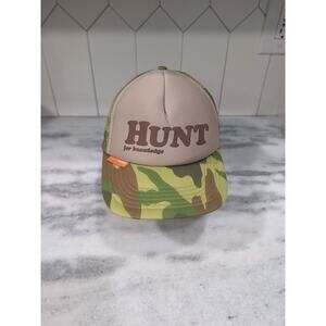 Hunt For Knowledge Camo Trucker Hat, Truth Anti Smoking Campaign Cap, Headwear